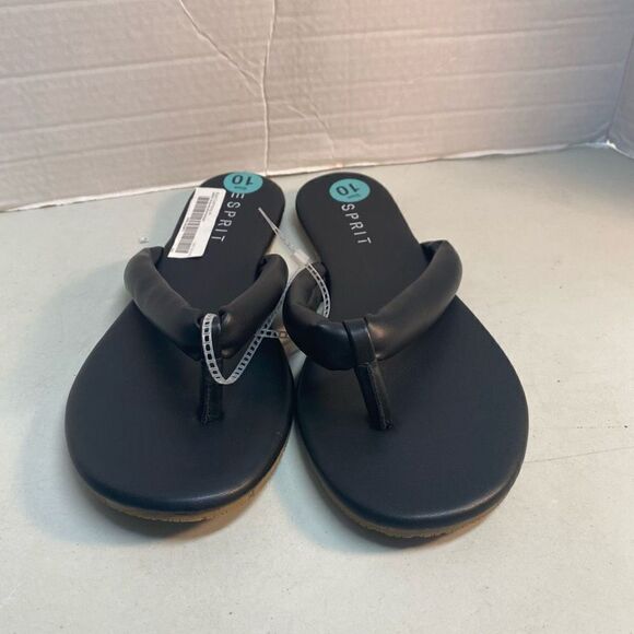 ESPRIT Women’s Thong Sandals Size 10 Black New With Tags No Box - Picture 6 of 7